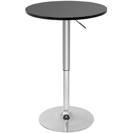 FDW 35" Height Modern Bar Table Height Adjustable Kitchen Dining Table Round Pub Table,Black