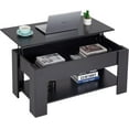 thumbnail image 1 of FDW Modern Lift Top Storage Wood Coffee Table, Black, 1 of 7