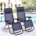 thumbnail image 1 of FDW New Zero Gravity Chairs Case of 2 Lounge Patio Chairs Outdoor Yard Beach,Foldable,Alloy Steel, 1 of 7