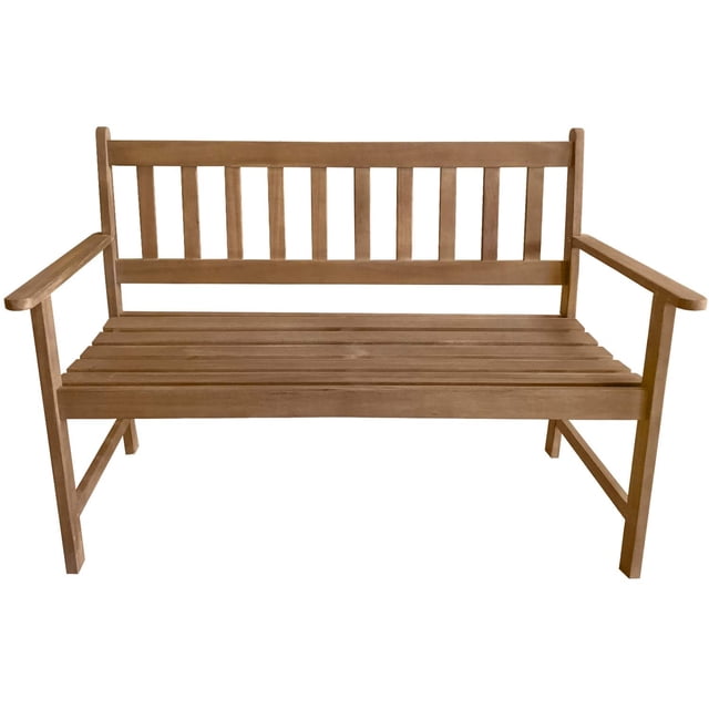 FDW Outdoor Durable Acacia Wood Bench - Patio, Front Porch, Park ...