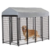 FDW 96 Inch Heavy Duty Outdoor Dog Kennel with Waterproof Cover