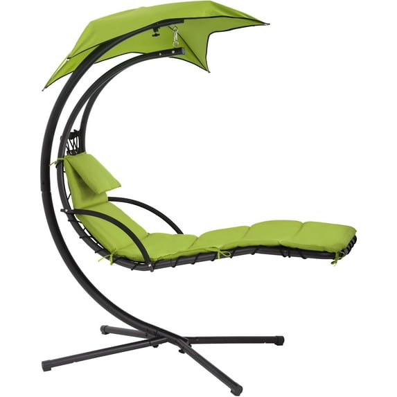 PayLessHere Hammock Chair w/Built-in Pillow and Removable Swing Lounge Chair,Green