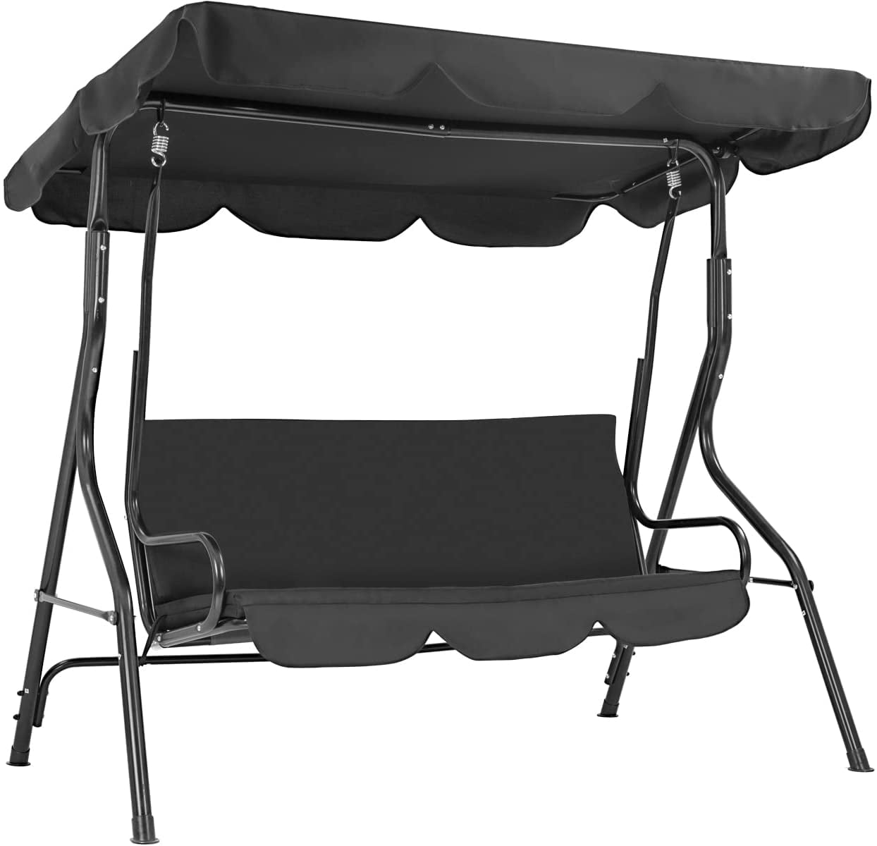 FDW Patio Outdoor Swing Chair with Adjustable Tilt Canopy Removable