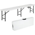 thumbnail image 1 of FDW Plastic Storage and Carrying Handle Garden Bench, White, 1 of 7