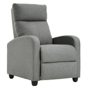 BestMassage Recliner Chair with Fabric Padded Seat Backrest Grey