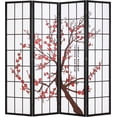 thumbnail image 1 of FDW Room Divider 6Ft Folding Privacy Divider 4 Panel,White, 1 of 7