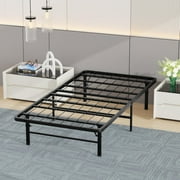 إطار السرير المعدني ذو الإطار المزدوج من BestMassage ، سهل التجميع بدون ضوضاء ، أسود ، توأم