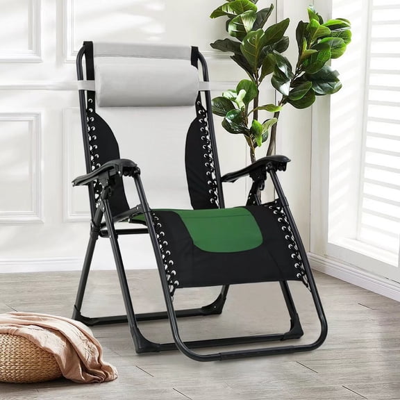 FDW Zero Gravity Chair Oversized Outdoor Chair XL Anti Gravity Chair Oversized Zero Gravity Chair Patio Chair for Pool Deck Chair Camping with Cup Holder Padded Seat & Back