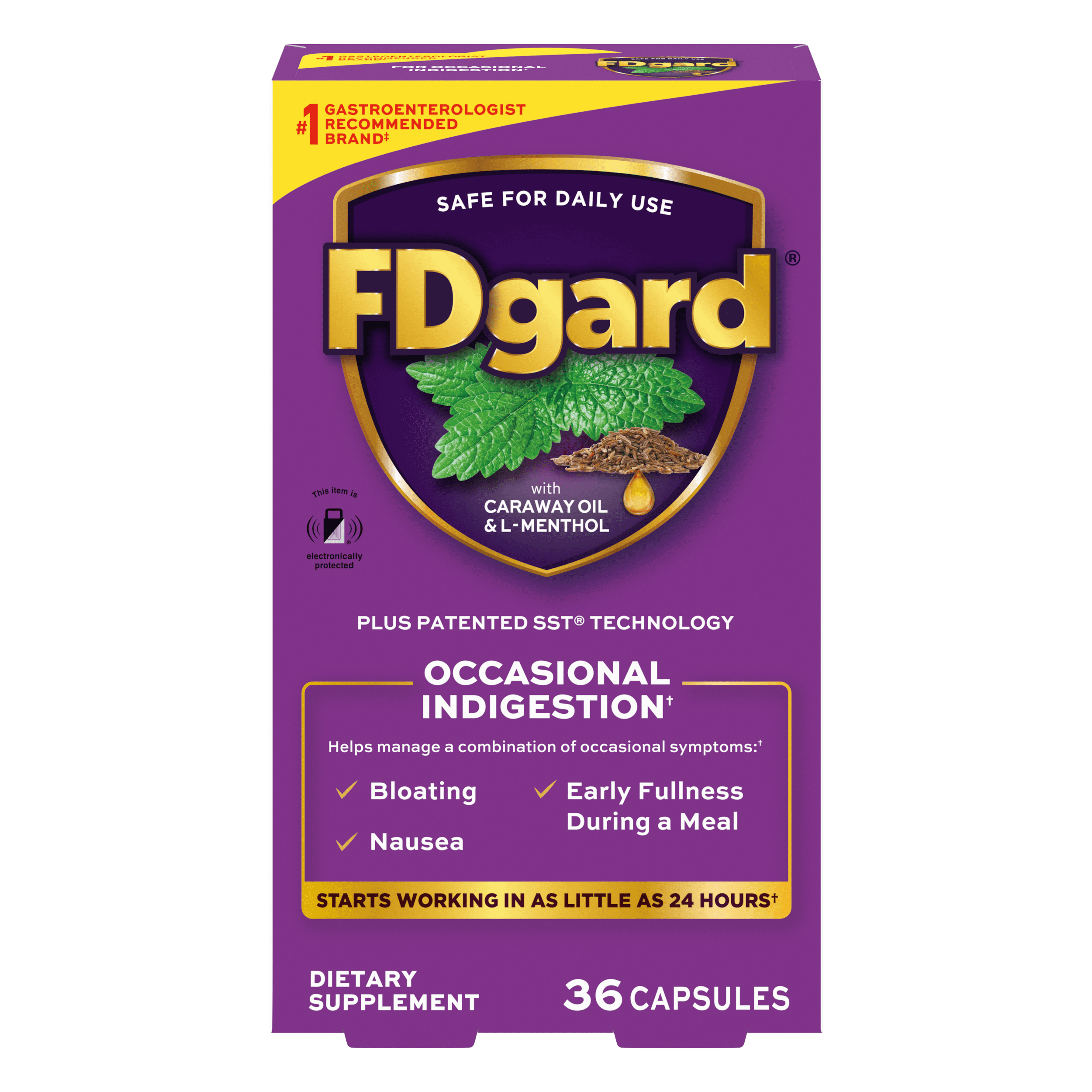 FDgard Digestive Health Supplement with Caraway Oil & LMenthol for