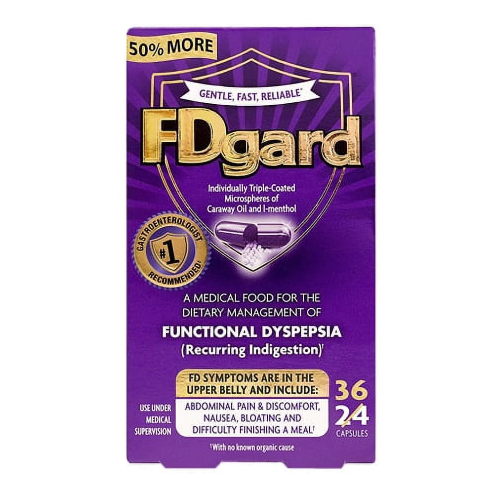 FDgard Individually TripleCoated Microspheres Of Caraway Oil And LMenthol Capsules, 36 Ea, 3