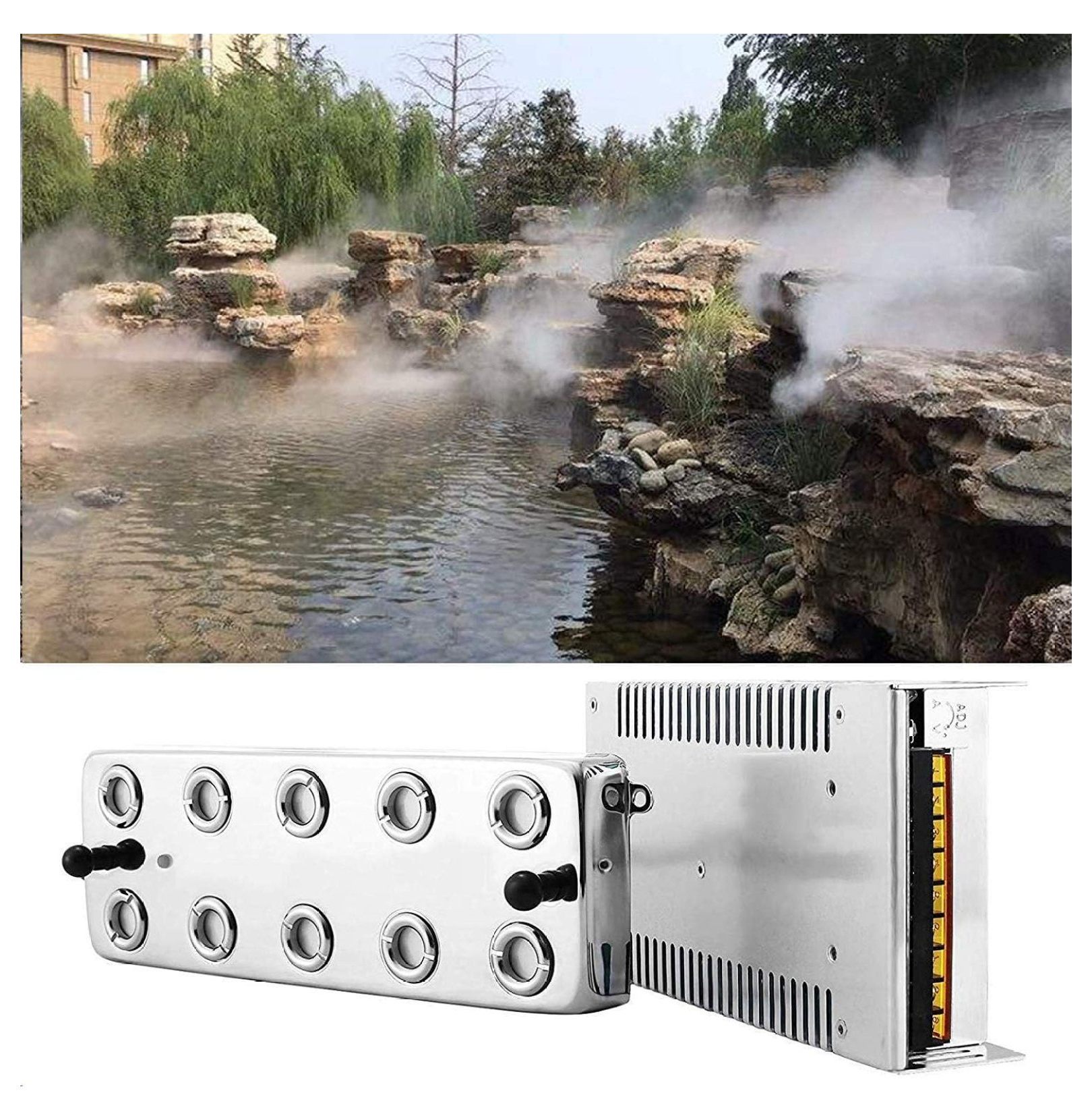 FE 10 Head Ultrasonic Mist Maker Fogger 250W 5KG/H Mist Maker Fogger