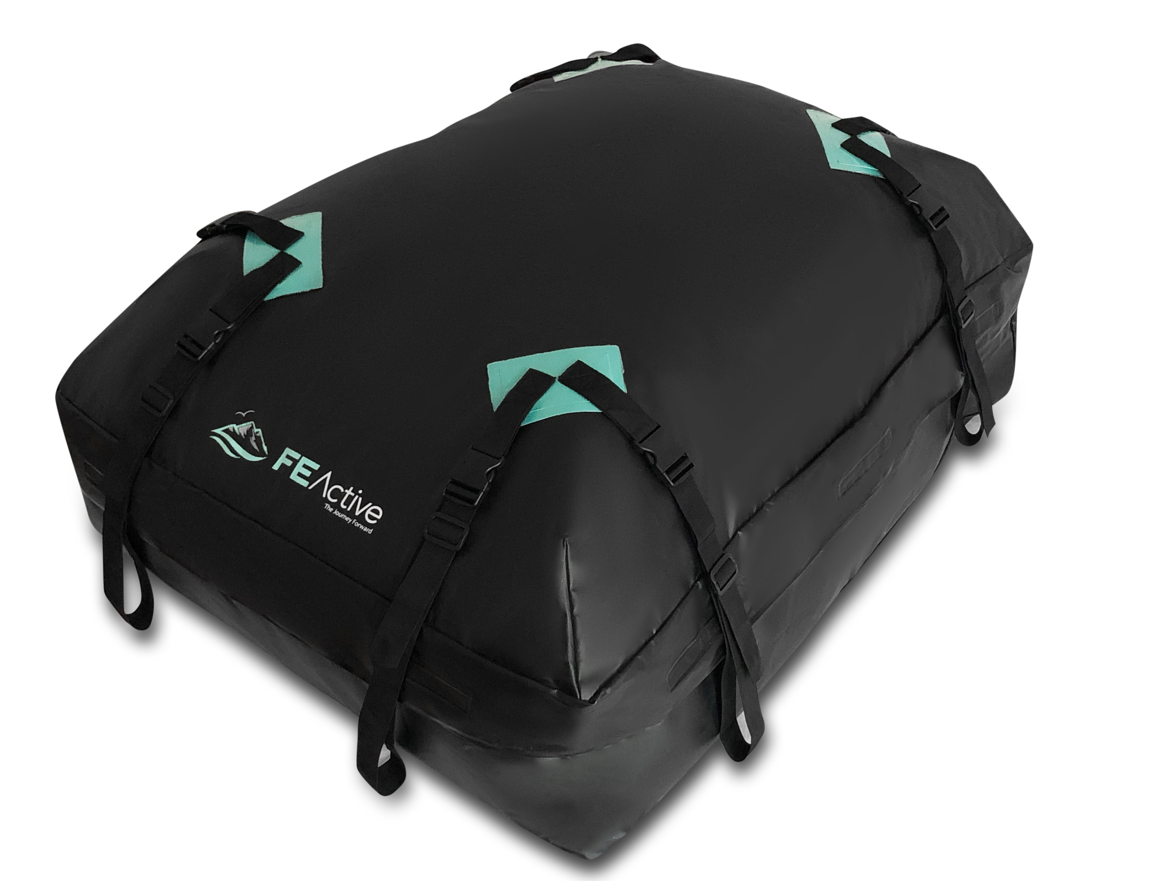 FE Active Cargo Rooftop Carrier 100 Waterproof 15 cubic ft. Roof Dry Bag Heavy Duty Car SUV Roof Top Luggage Storage Cargo Carrier W Straps Road Trips Camping Travel