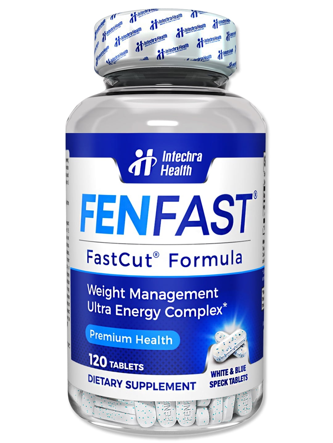 FE-N-FAST 375 Diet Pills for Weight Management + Ultra Energy Boost 120 White & Blue Tablets