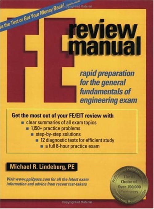 語学・辞書・学習参考書 FE REVIEW MANUAL 3RD EDITION, REVISED PPI FE Review Manual: Rapid Preparation for the Fundamentals