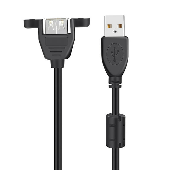 FEAMOS 100-300cm Length Panel Mount USB 2.0 Extension Cable Male to Female Connectors Adapter Line for Computers and Printers