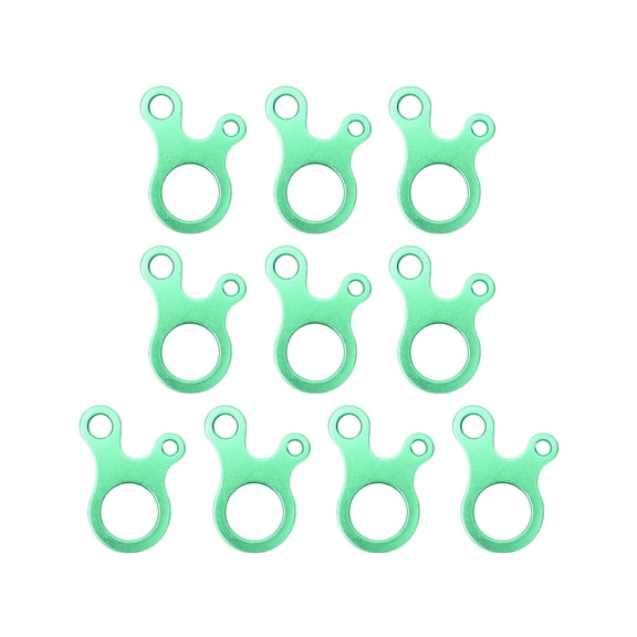 FEAMOS 10Pcs Camping Cord Tensioners 3 Hole Guyline Cord Adjuster Quick Fast Knot Rope Buckle Resistance Regulator Buckle