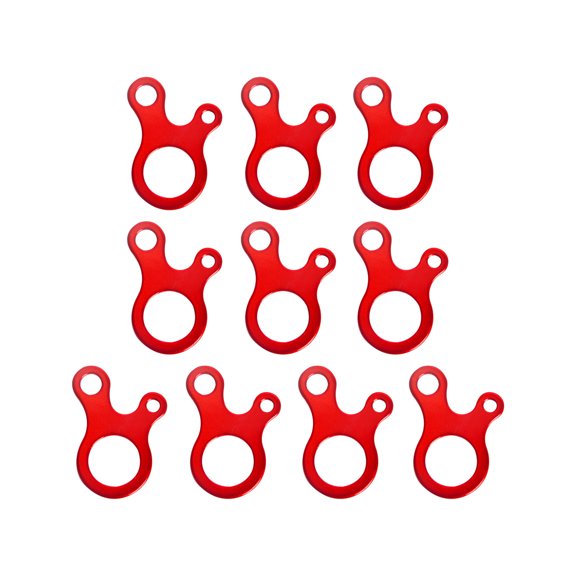 FEAMOS 10Pcs Camping Cord Tensioners 3 Hole Guyline Cord Adjuster Quick Fast Knot Rope Buckle Resistance Regulator Buckle