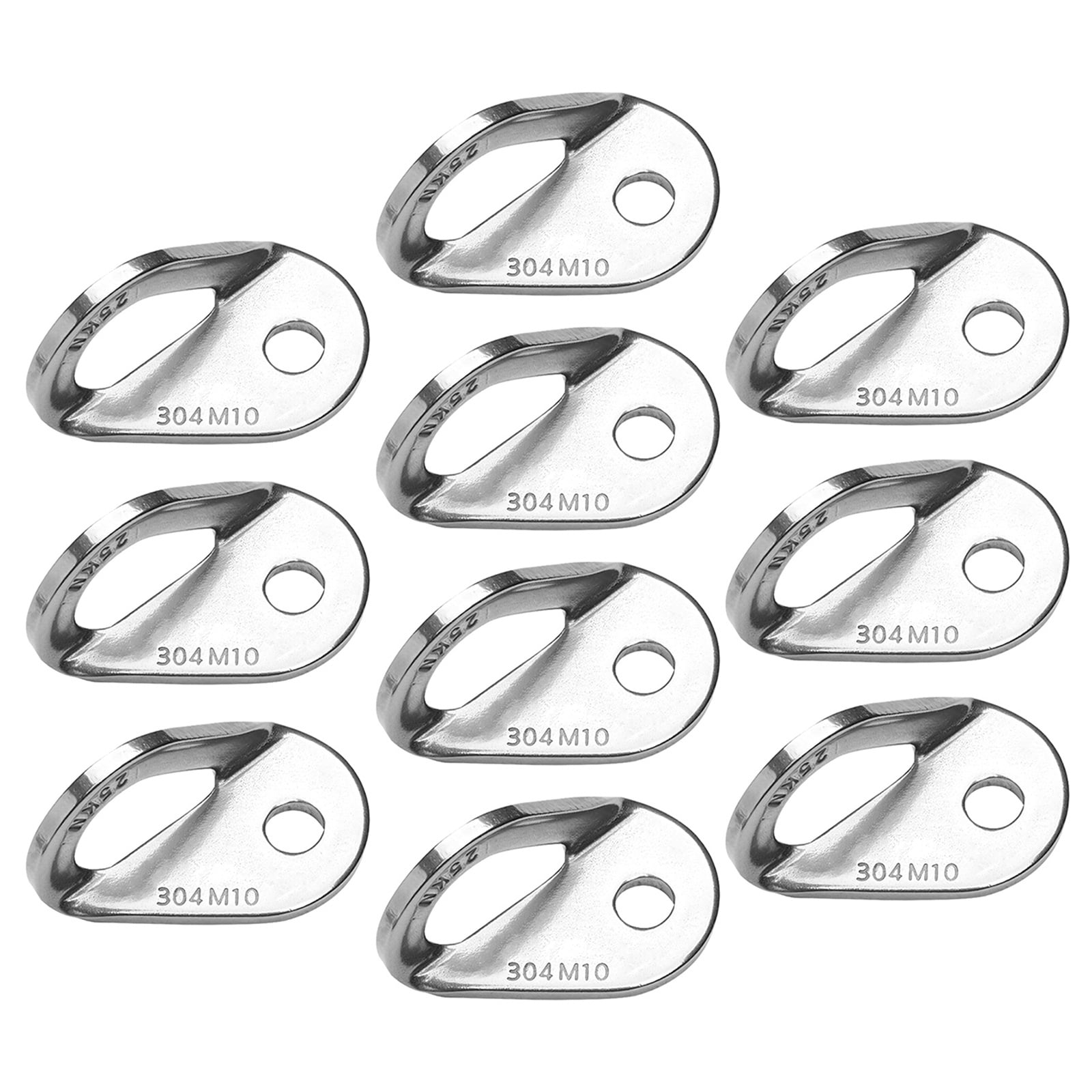 FEAMOS 10Pcs Climbing Anchors Bolts Hanger Stainless Steels Hanger Plate Climbing Anchors Bolts Camping Accessories Easy to Use