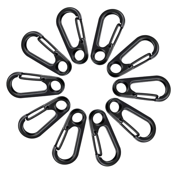 FEAMOS 10Pcs Spring Snap Hook Key Holder Keychain Carabiner Alloy Carabiner Keychain Clip Multifunction Carabiner Keychain