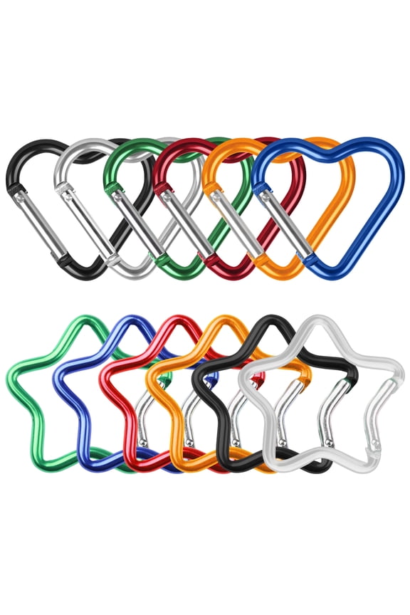 12pcs Carabiner Keychains Multifunctional Carabiner Light weight Carabiner Hook for Key And Leashes