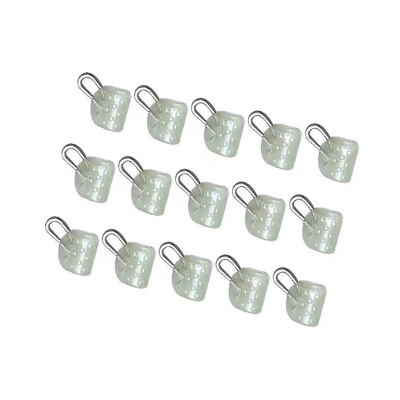 FEAMOS 15Pcs Float Rest Fishing Sinkers Slip Clip Hook Clear Snapping Fishing Weight Slide for Braids Fishing Line Easy to Use