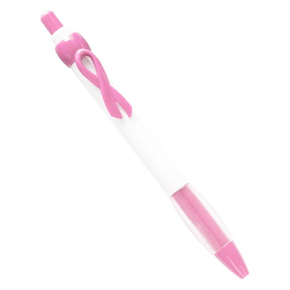 FEAMOS 20Pcs Awareness Ribbon Ballpoint Pen with Pen Clip Retractable Ballpoint Pen Signing Pen Write Smoohtly for Office