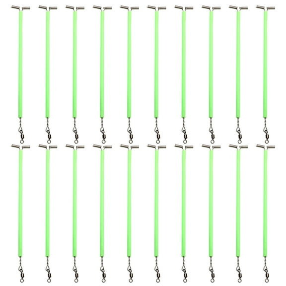 FEAMOS 20Pcs Stainless Fishing Lures Line Wire Leader Traces Fishing Rigs with Rolling Swivels 3 Way Arm Connector Set