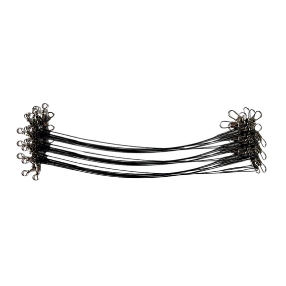 FEAMOS 40Pcs Fishing Leader Wire With Swivels AntiBite Steel Fishing Line Fishing Wire Leader Line Fishing Accessory Tool
