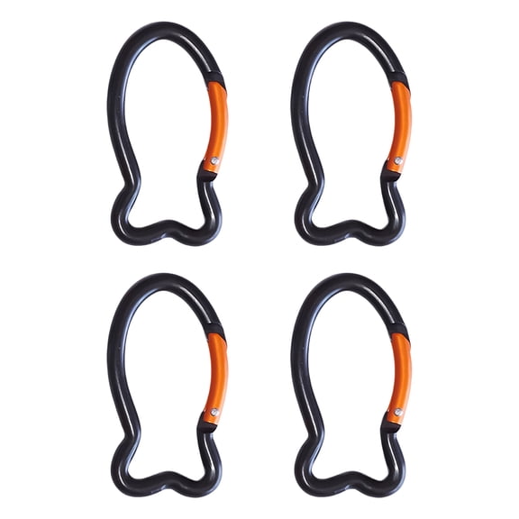 FEAMOS 4Pcs Fish Shape Spring Clip Metal Keychains Buckles Backpacks Carabiner Dog Chain Buckles Connectors AntiRust