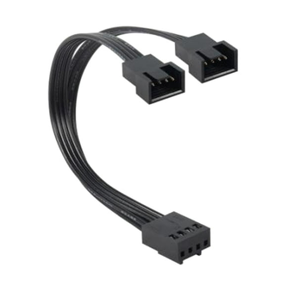FEAMOS 4Pin Fan Splitter Cable for Motherboard 1 to 2 4Pins Adapter Wide Compatibility 10cm Length, Tined Coppering