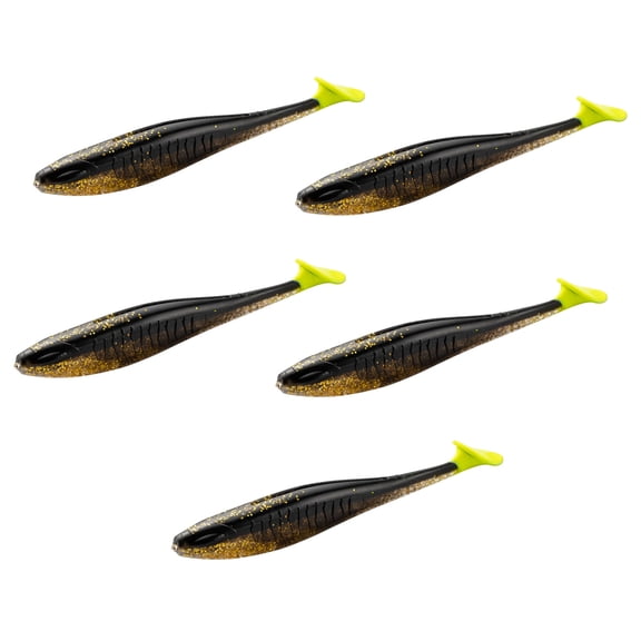 FEAMOS 5Pcs Artificial Baits Fishing Lures Paddle Tail Swimbait For Trout Walleye Fishing Lure Swim Baits For Saltwater Fishing