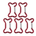 thumbnail image 1 of FEAMOS 5Pcs Bone Shape Spring Snapping Clip Aluminum Alloy KeyRings Hanging Buckle Carabiner Keychains Bag Clip Hook Connectors, 1 of 8