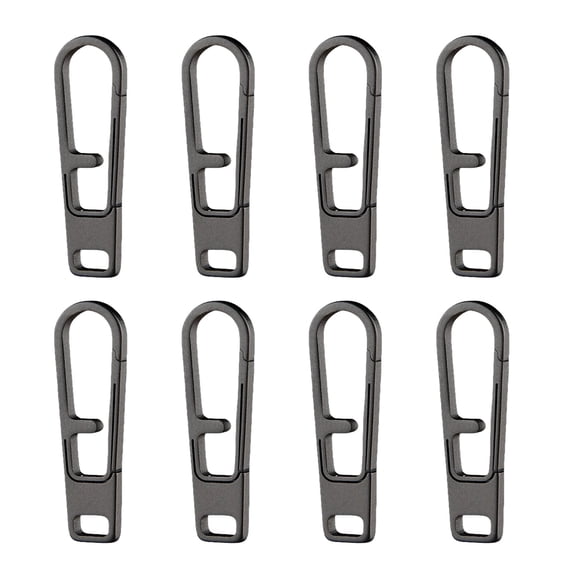 FEAMOS 8Pcs Metal Alloy Zippers Puller Headers Spring Keychains Hanging Buckles Detachable Zippers Pull Tab Small Tool