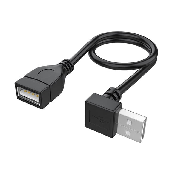 FEAMOS 90 Degree USB 2.0 Extension Cable Male to Female Short Cable for Laptop Keyboard Printer and More 10CM