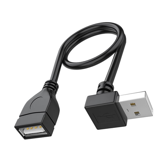 FEAMOS 90 Degree USB 2.0 Extension Cable Male to Female Short Cable for Laptop Keyboard Printer and More 10CM