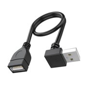 FEAMOS 90 Degree USB 2.0 Extension Cable Male to Female Short Cable for Laptop Keyboard Printer and More 10CM
