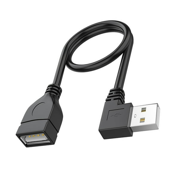FEAMOS 90 Degree USB 2.0 Extension Cable Male to Female Short Cable for Laptop Keyboard Printer and More 10CM