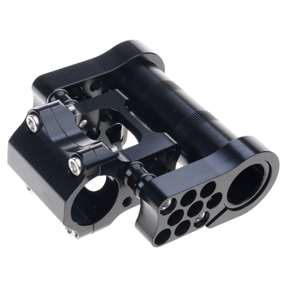 FEAMOS Aluminum Alloy Folding Bike Porous Stem Adjustable Bicycles Double Stem Mountain Bike Handlebar Stem