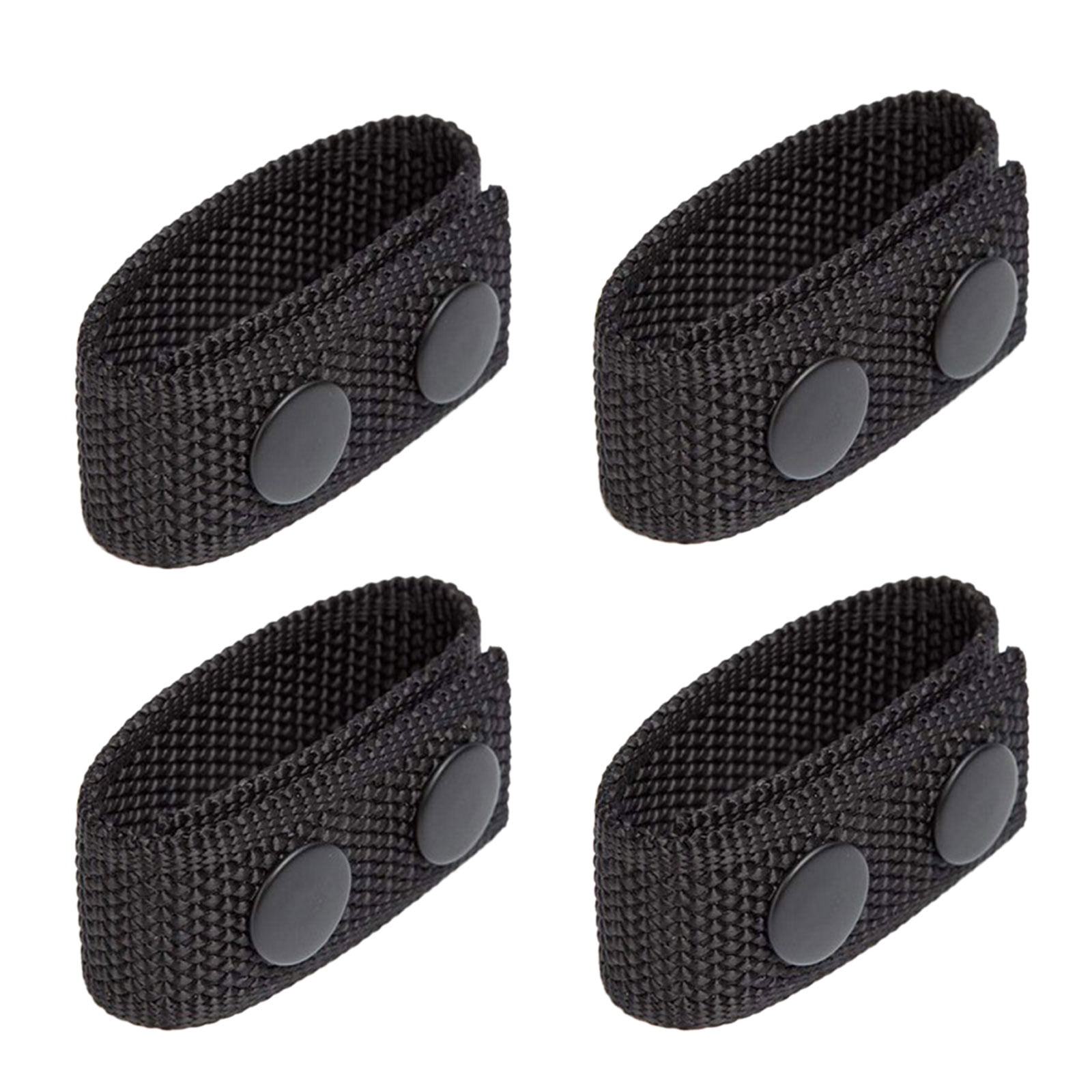 4 Pack Leather Duty Belt Keepers - Tactical Loops For 2-2.25 Inch Belts, Secure Your Gear With Metal Buckles