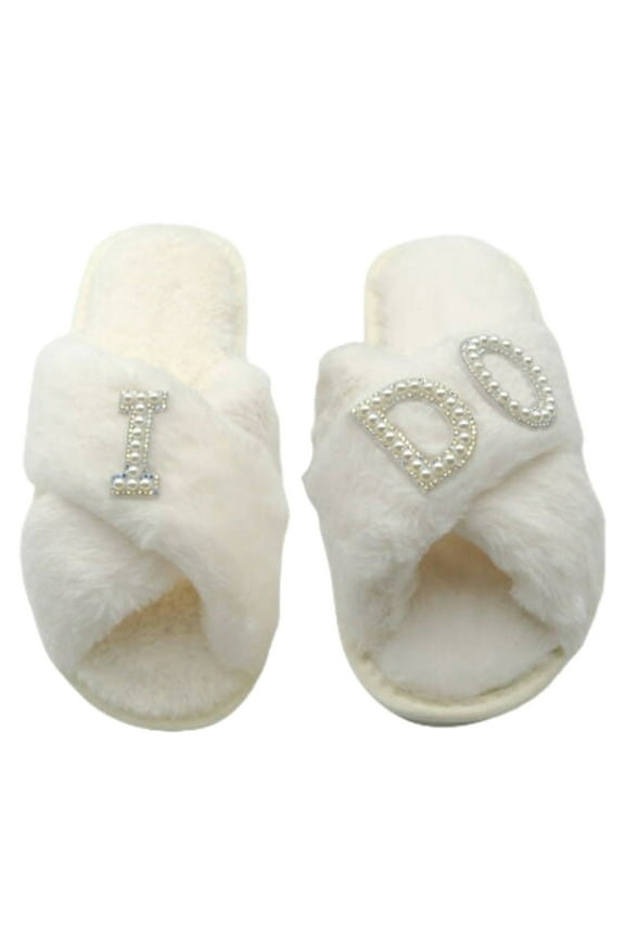 Bride Slippers,Women Wedding Slippers Stylish and Comfortable Shoes Footwear Home Slippers for Special Celebrations Wedding Parties