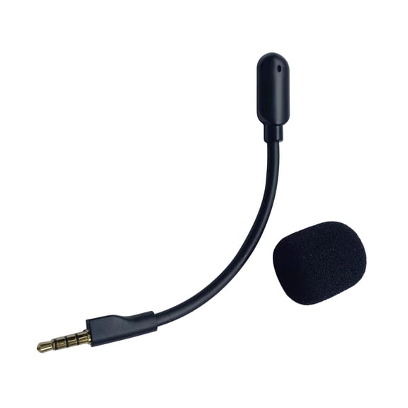 FEAMOS Detachable 3.5mm Boom Microphone for Arctis1 Gaming Headsets Foam Covered Microphone