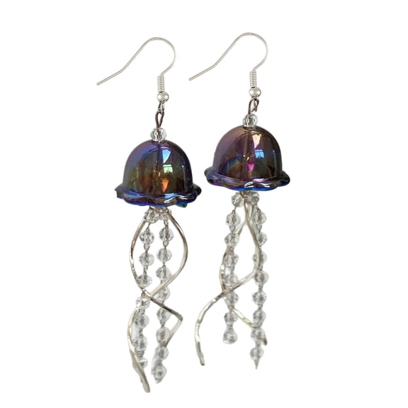 FEAMOS Earrings,Handmade Jellyfish Ear Jewelry Fashionable Jellyfish Earrings Distinctive Dangle Ear Hook For Parties Gathering
