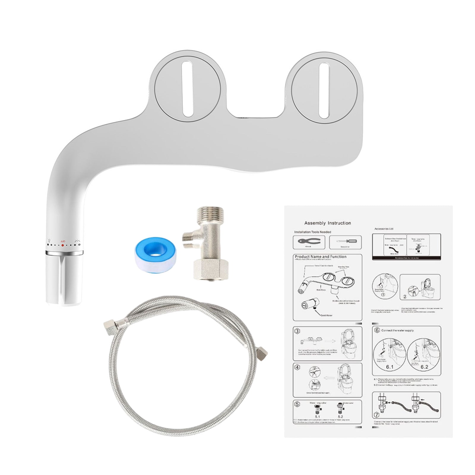FEAMOS Feminine Hygiene Bidet Attachments for Toilet Comfortable Private Cares person Hygiene Bidet Sprayer Set for Women