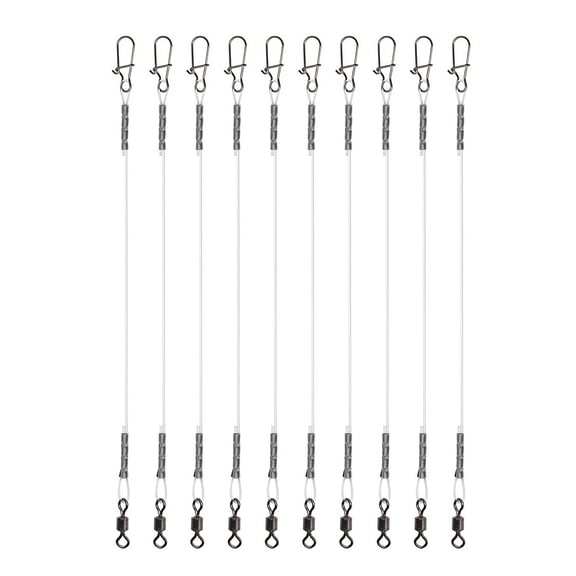 FEAMOS Fishing Wire Leader Antibite Leader Fishing Tackle Fish Hook Antibite Wire Line Leader with Rolling Swivels