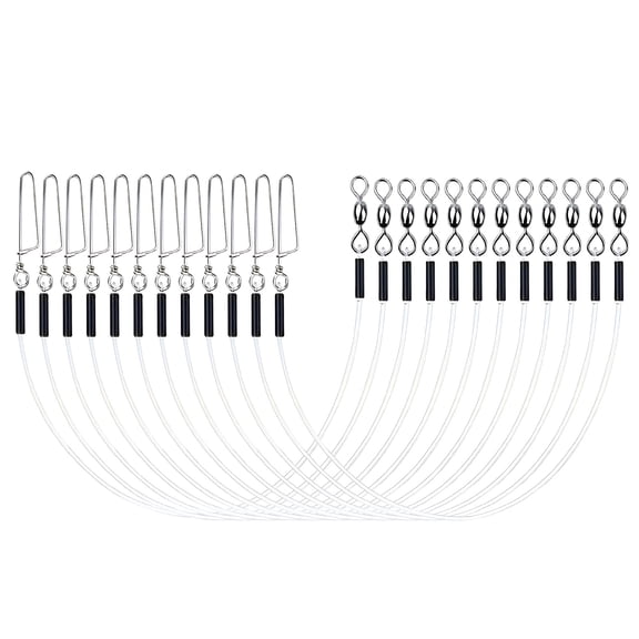FEAMOS Fluorocarbon Fishing Leader Fluorocarbon Set for Saltwater/Freshwater Fishing Leader Line with Swivels