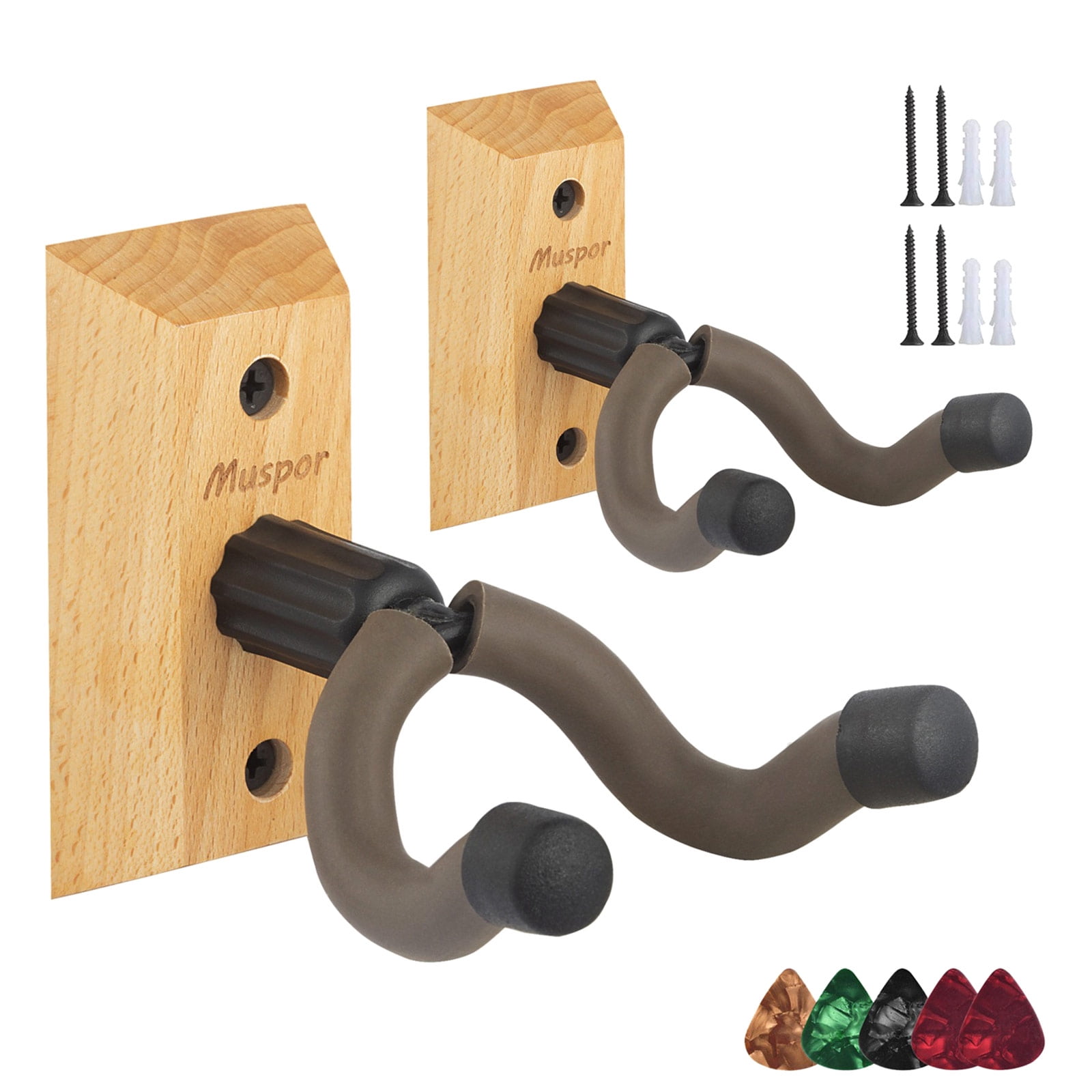 FEAMOS Guitar Wall Mount Hanger Guitar Wall Hangers Hook Wall Hanging Bracket Holder Guitar Stand for Guitar Mandolin Ukulele