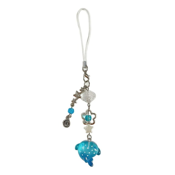 FEAMOS Handmade Beaded Charm Trendy Beaded Hanging Ornament Stylish Keyrings Accessory Phone Lanyard