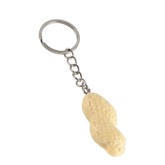 FEAMOS Keychain,Cuteness Peanut Shape Keychain Fun Bag Charm Stylish Key Jewelry Pvc Alloy Texture Suitable For Women And Men Present