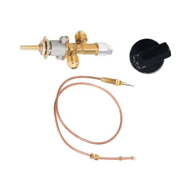 FEAMOS Low Pressure Control Valves Set Grilling Part Heater Part Outdoor Heater Component Brass Texture for Grills