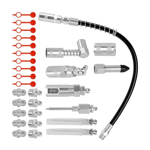 FEAMOS Lubrication Coupler Connector Grease Injectors Adapter With Flexible Extension Hose for Hard To Reach Area